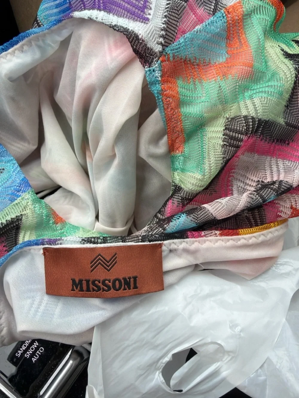 Missoni Multicolor Zigzag One-Shoulder Maxi Dress - Picture 2 of 2